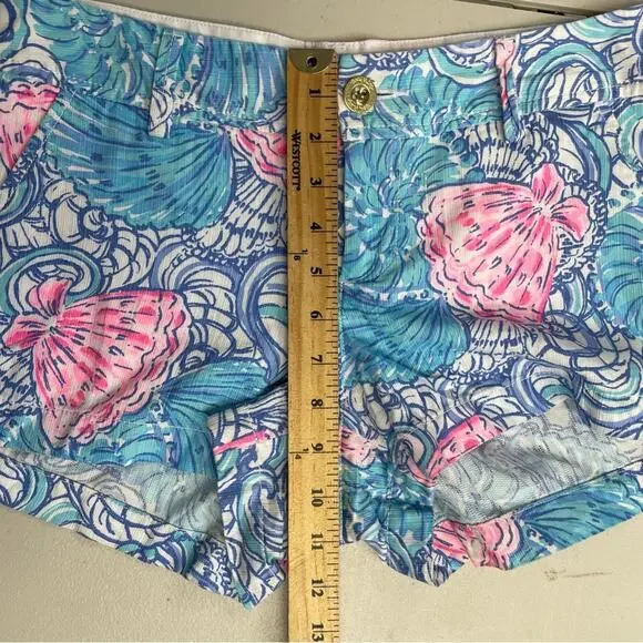 Lilly Pulitzer shorts Women's size 6 Walsh seashell Blue Heaven - Picture 10 of 11